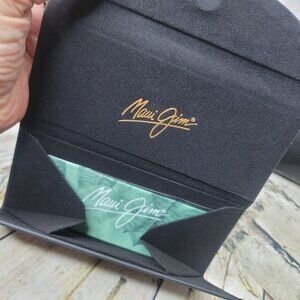 Maui Jim Sunglasses Large Magnetic Trifold Case Black w/Sealed Cleaning Cloth